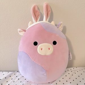 NWT 12” Patty the Cow with Bunny Ears Easter Squishmallow
